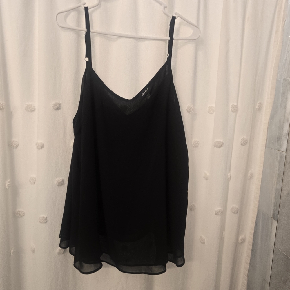 Torrid Black Flowy Tank Top Size 2x